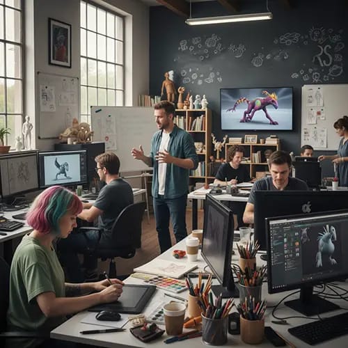 Artists & Animators cooperate with AI Kiss